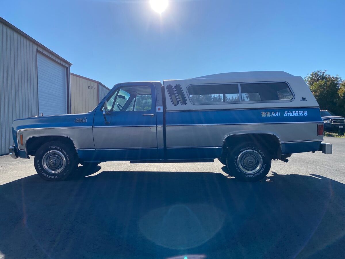 1975 chevrolet pickup pickup blue rwd automatic beau james