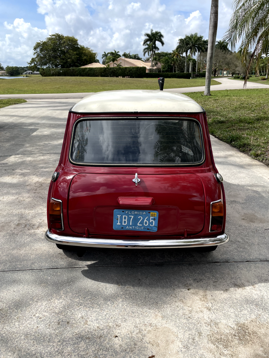 1965 red austin mini – classic right-hand drive (delray beach, fl)
