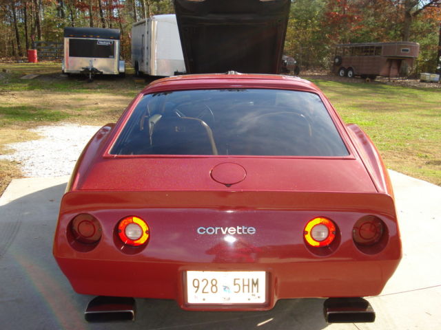 t-top red 74 corvette stingray