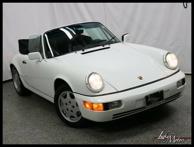 1990 porsche 911 carrera 4 cabriolet 51,154 miles white convertible 3.6l flat 6