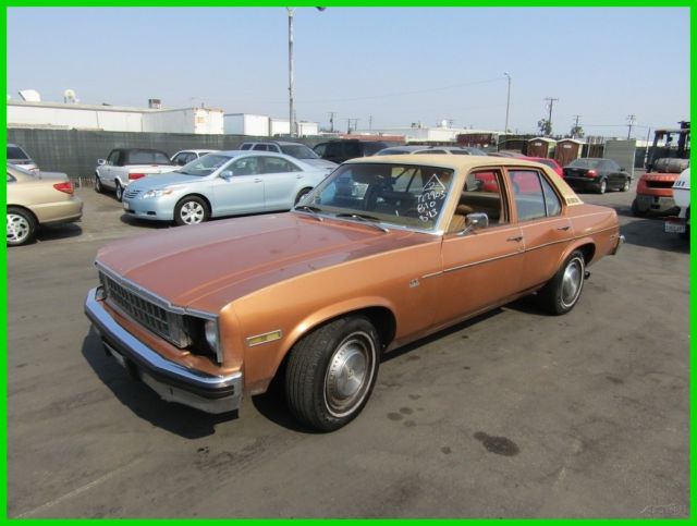 c 1978 chevrolet nova 4-door sedan 6-cylinder gas automatic no reserve