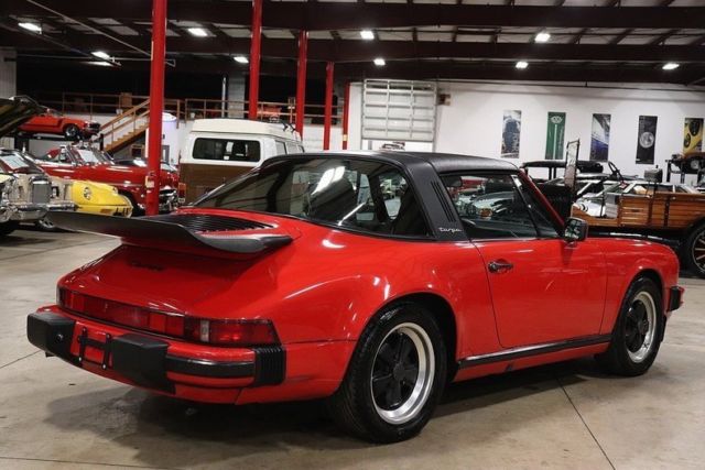 1988 porsche 911 carrera targa 76737 miles guards red coupe 3.2l h6 g50 5-speed