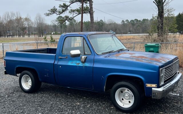 1986 chevrolet c10 pickup blue rwd automatic short bed