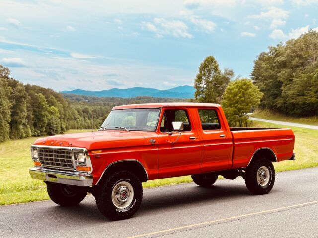 1979 ford f250 pickup orange 4wd automatic ranger xlt