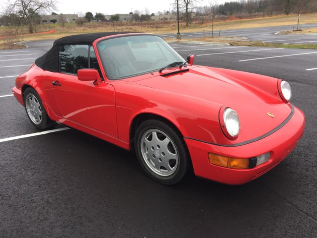 no reserve! 1991 porsche 911 carrera 2 convertible 2-door 3.6l, manual