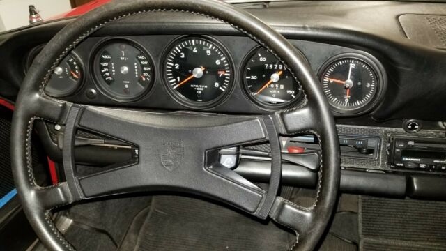 classic 1970 911e coupe in red, fuel injected, porsche coa, 74759 original miles