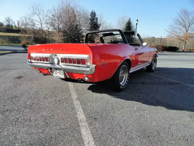 1968 shelby gt 350 cobra convertible 4 speed - documented