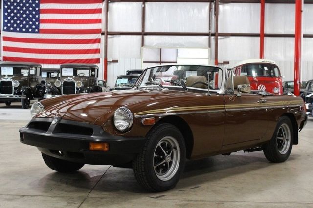 1980 mg mgb 17866 miles russet brown convertible 1.8l 4cyl 4 speed w/ overdrive