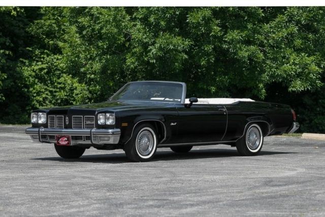 1975 oldsmobile delta 88 royale convertible correct black exterior w/ white