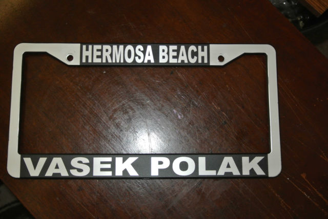 vasek polak. license plate insert. license plate frame