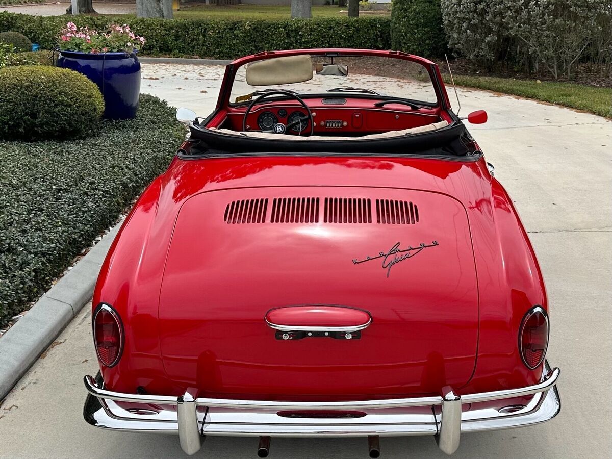 1961 volkswagen karmann ghia cabriolet convertible red rwd manual