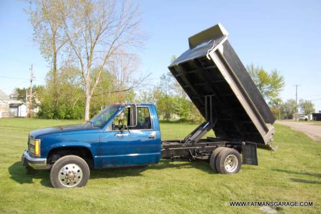 1993 gmc k3500 sierra dump truck 4wd diesel like chevrolet silverado 4x4 ac nice