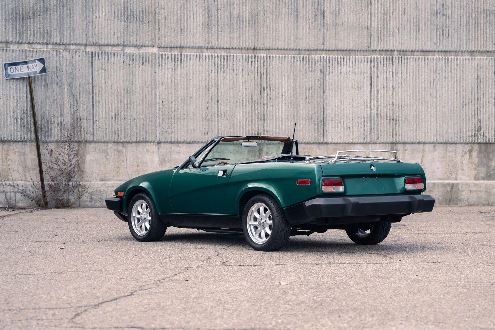 1980 triumph tr8 poseidon green over tan with tartan seat inlays