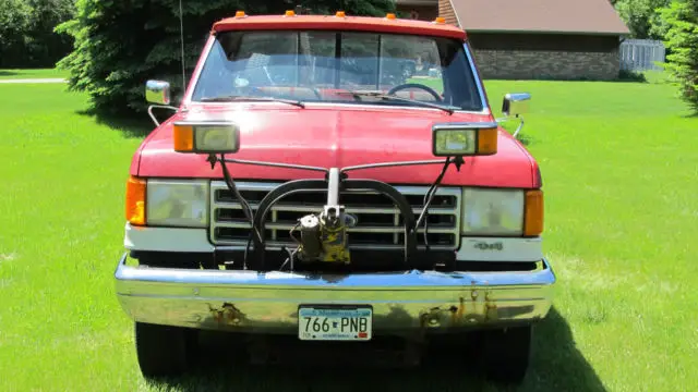 1990 ford f-250 custom 4x4 plow truck meyer