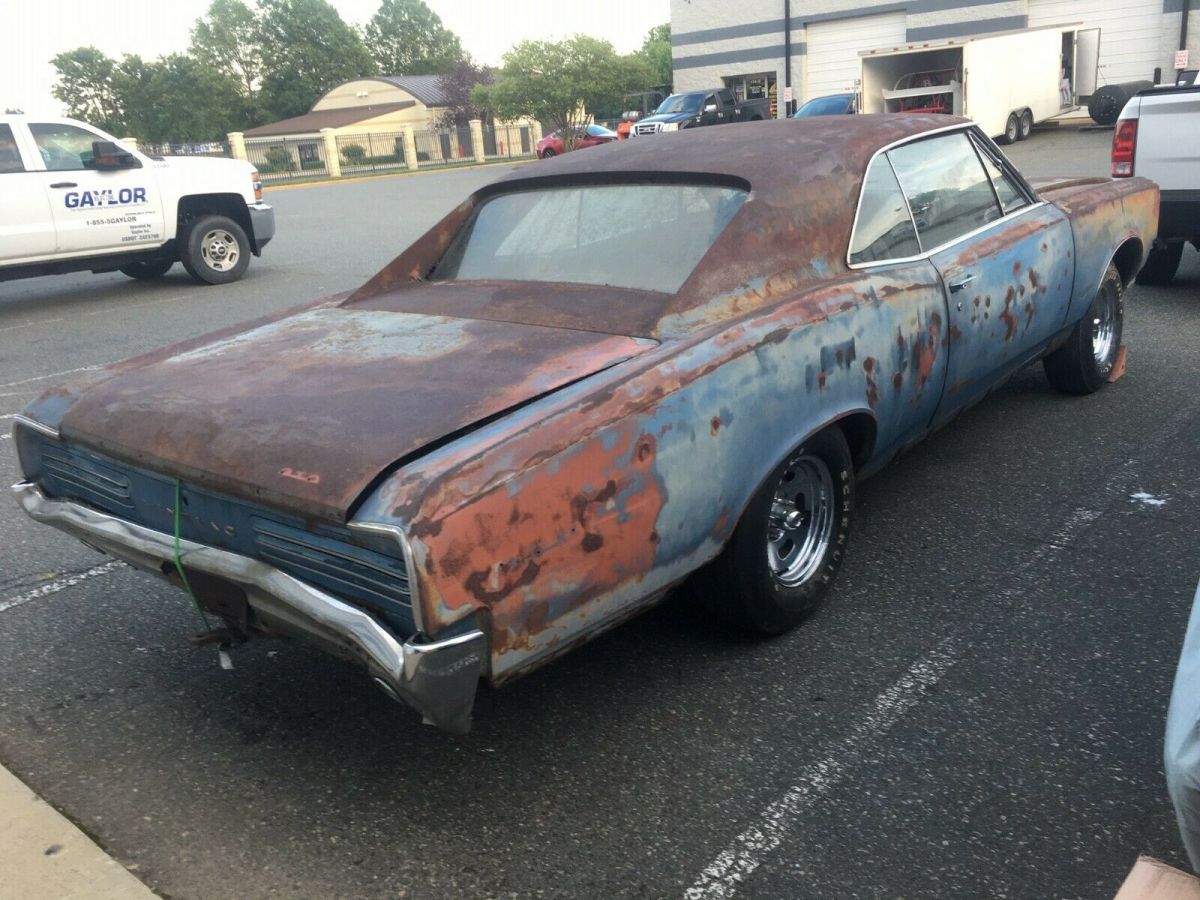 1966 pontiac gto restoration project phs documented garage find fontaine blue