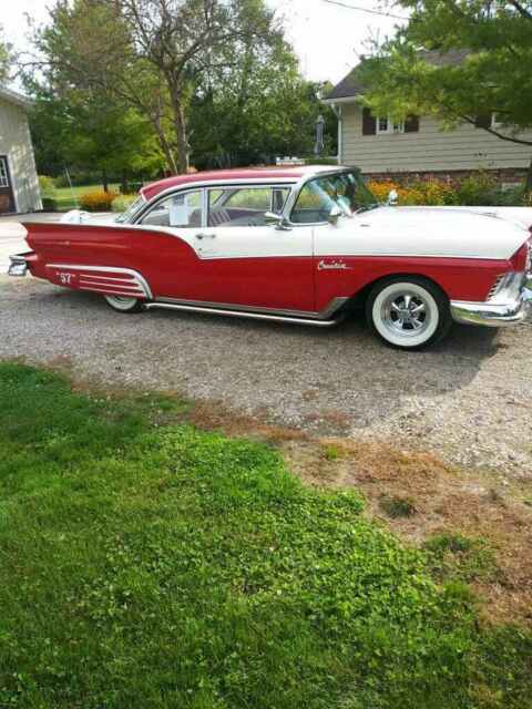 1957 classic ford fairlane 500 ~custom coupe~ 390 big block ~ red &white
