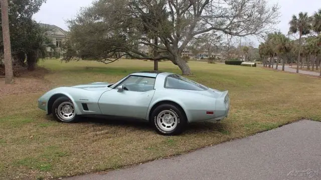 1982 chevrolet corvette, sea green, t-tops, chevy used 5.7l v8 16v automatic rwd