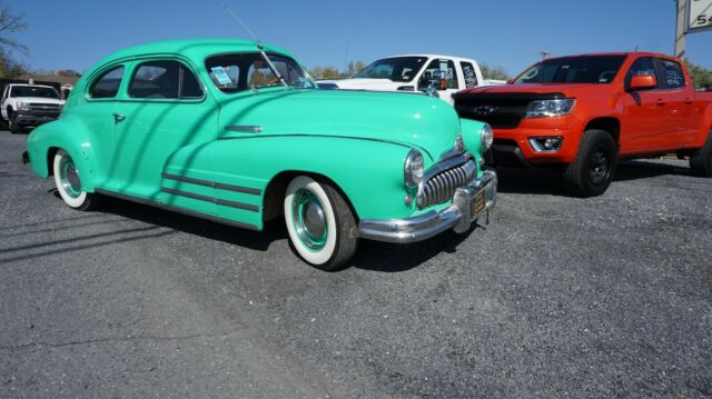 custom 1947 buick 46 s 2 door, "straight eight" looks great!! runs and drives!