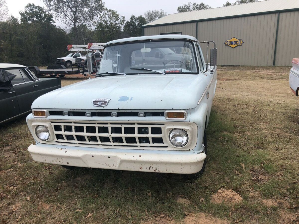 1965 ford f100 pickup blue rwd manual custom