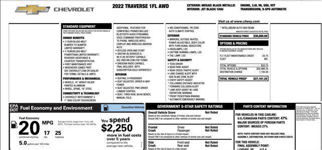 2022 chevrolet traverse ls