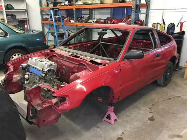 1991 honda crx hf shell rust free 118k miles 2 owner k series ready caged rare