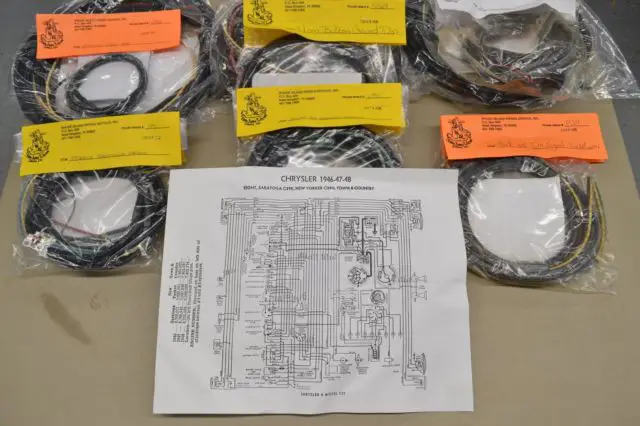 1948 chrysler complete wiring harnes sets (new)