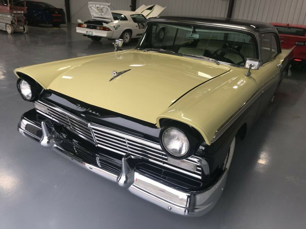 restored show quality black fair lane 2 door hardtop. show winning restoration