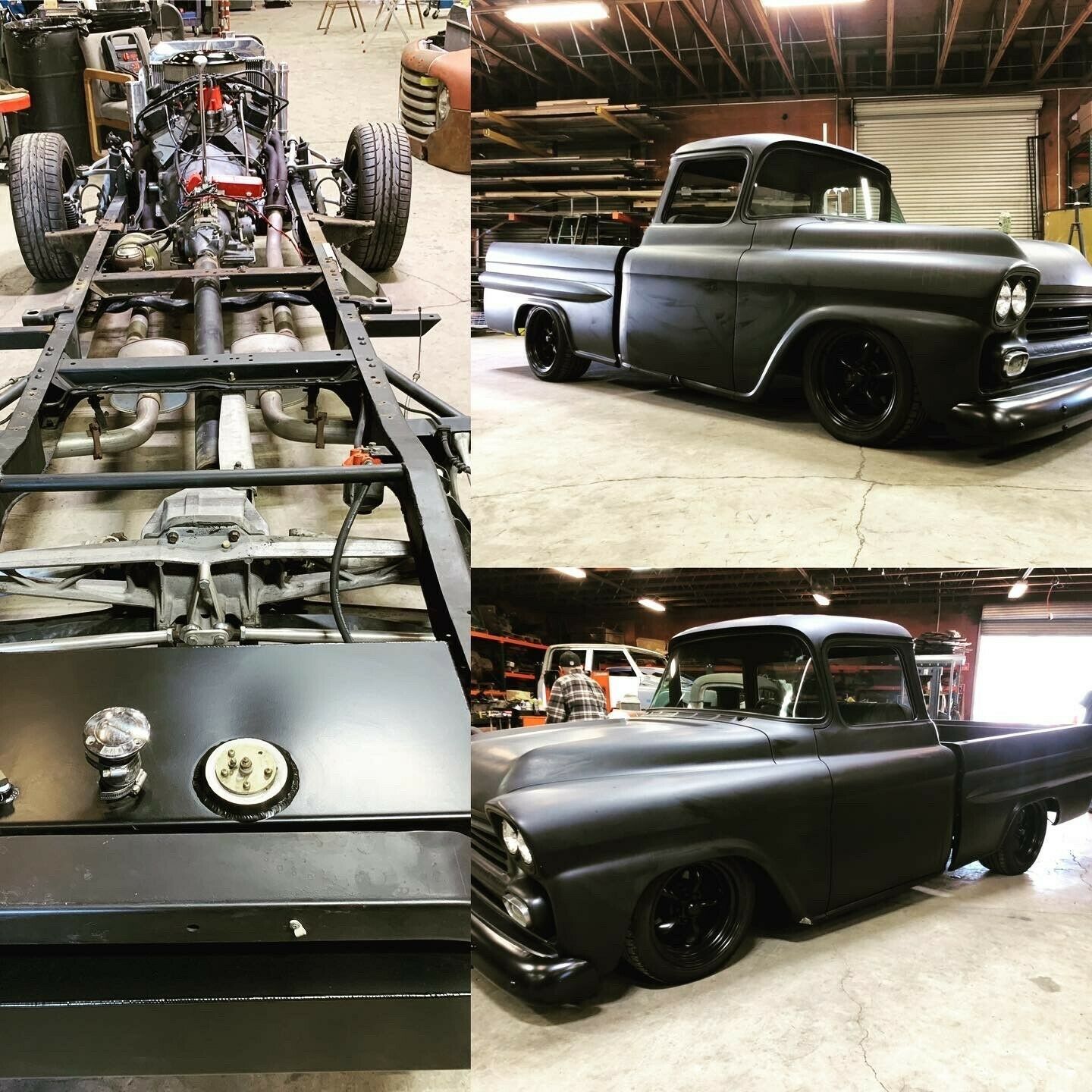 1955-1959 chevy truck or (apache) chassis only - roller engine trans