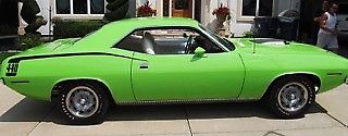 1970 cuda 440/6bbl real shaker car limelight green numbers matching