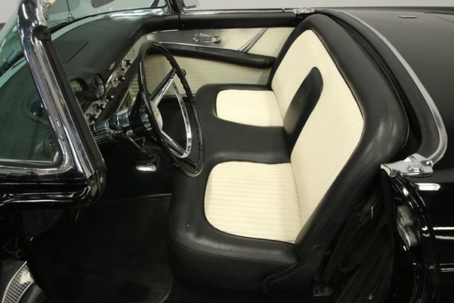 1956 ford thunderbird 27100 miles raven black convertible 312 v8 3 speed manual