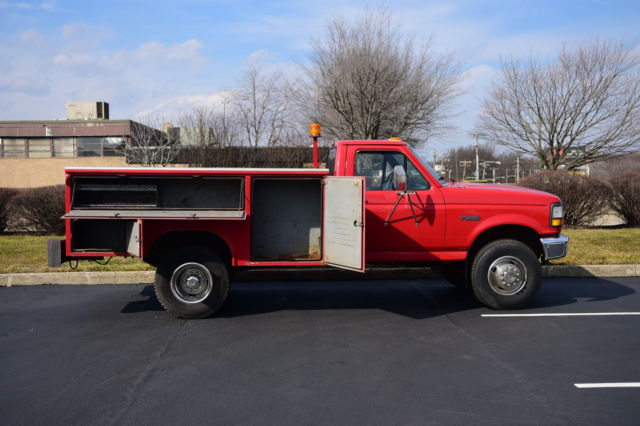 diesel 7.3 litre v8 runs great reading utility body work truck mechanics special