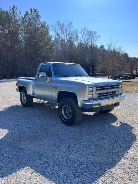 1985 chevrolet k10 pickup blue 4wd automatic