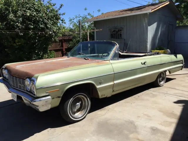 1964 chevrolet impala convertible barn find original 409 4 speed car