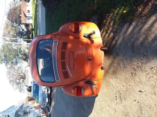 volkswagen super beetle bug 74 1974 orange vw
