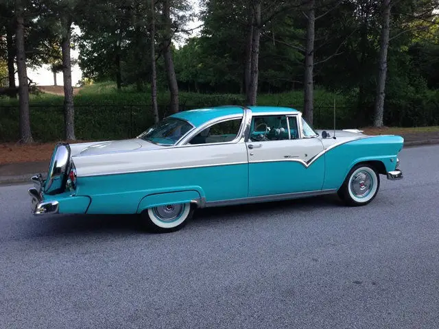 1955 ford crown victoria 272ci v8 aquatone blue snowshoe white original survivor