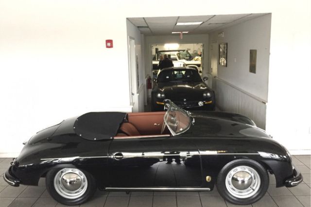 1956 porsche 356 speedster 0 black convertible 4 cylinder manual
