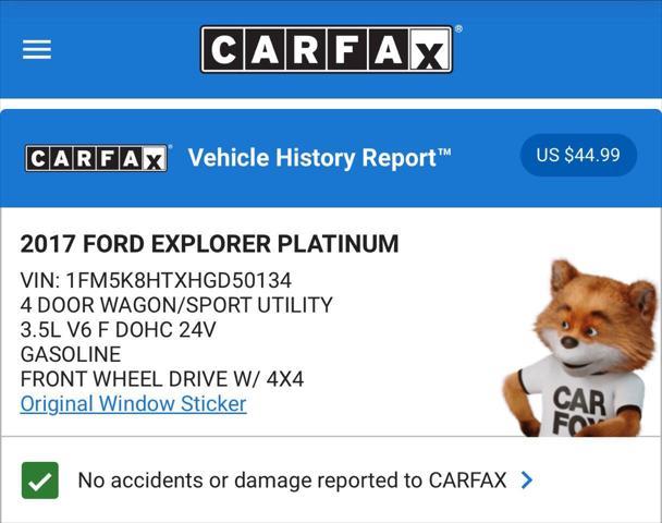 2017 ford explorer platinum