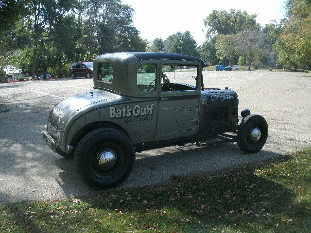 1928 ford model a v8 five window coupe, old school