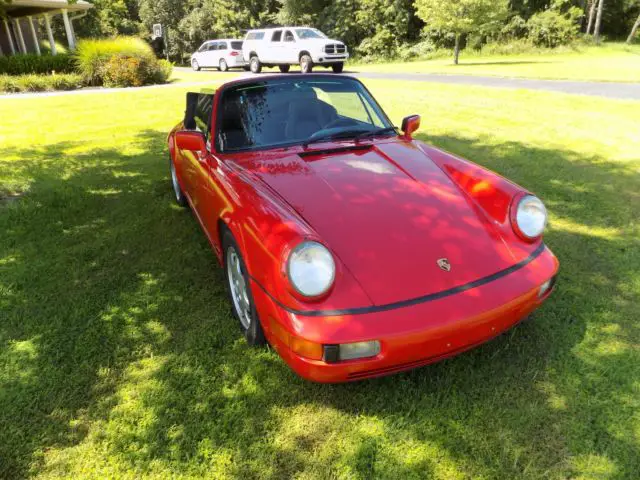 1991 porsche 911 carrera c2 964 red/black clean title! no reserve!