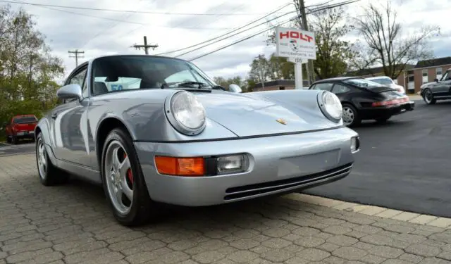 1992 porsche 911 carrera 4 coupe 964 silver/black