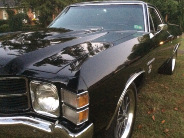 1971 ss chevy elcamino, triple black beauty