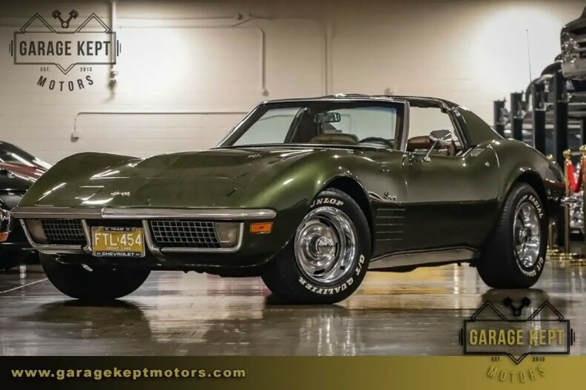1970 chevrolet corvette coupe donnybrooke green coupe ls5 454ci/390hp v8 69308 m