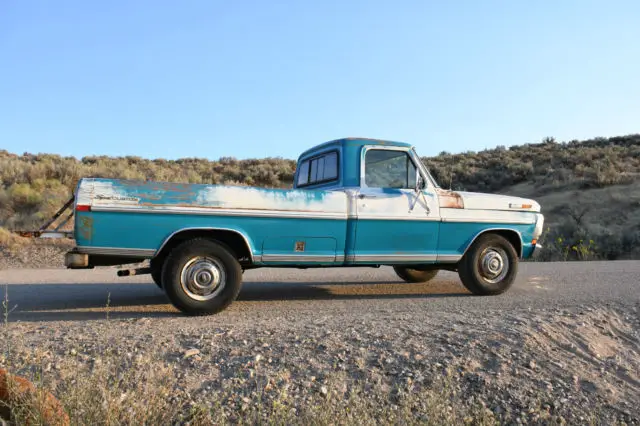 1971 ford f-250 sport custom - factory 390cid , original paint - no reserve !!