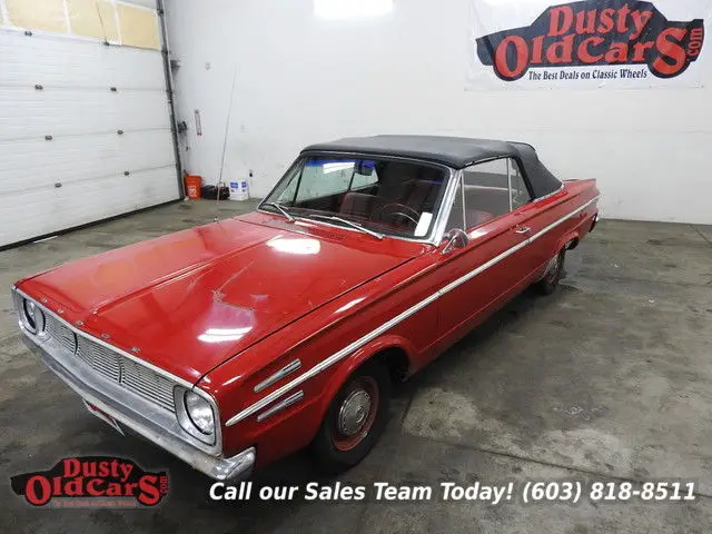 1966 red runs drives body inter good slant 6 auto!