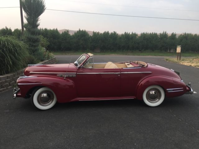 restored 1941 buick super convertible- factory dual carb