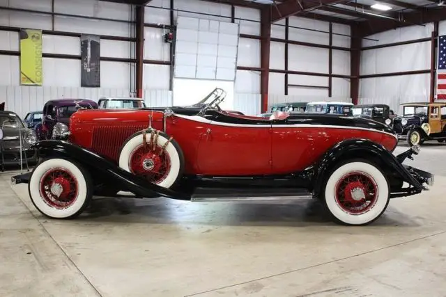 1931 auburn 8-98 speedster 47063 miles red convertible lycoming straight 8 manua