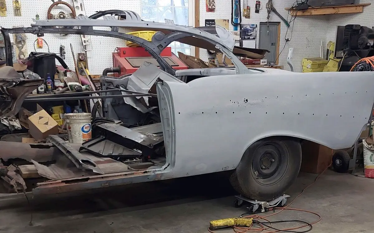 1957 chevrolet bel air coupe grey rwd automatic