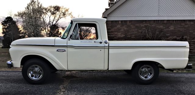 sharp! 1966 ford f-100 swb custom cab 302-v-8, automatic, frame off build