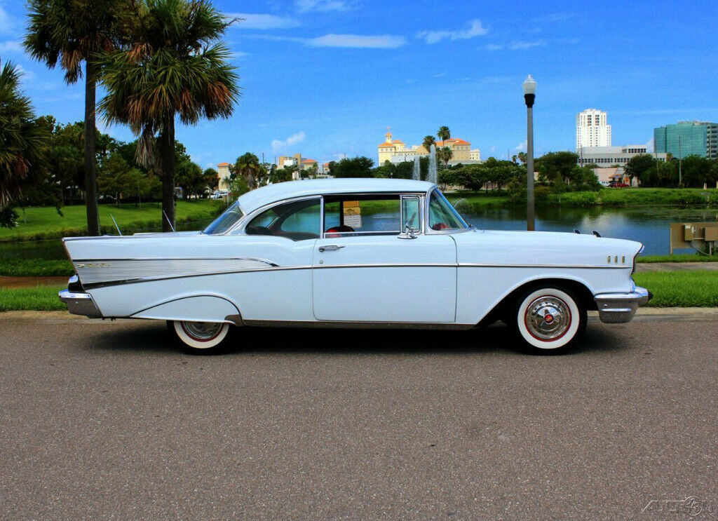 1957 chevy 210 sport coupe 283 v8 automatic frame off restoration