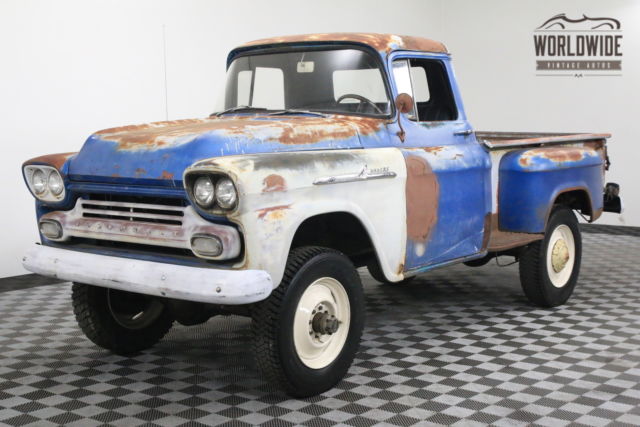 1959 blue ultra rare 3/4 ton napco ca truck v8 rare!